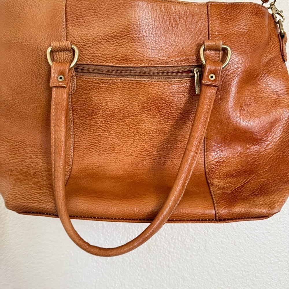 Leather floral crossbody bag - Picture 7 of 10